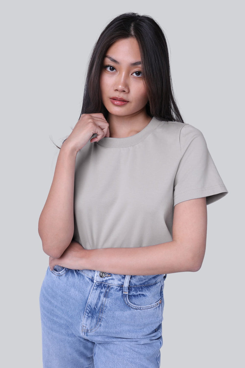 T-shirt Miss Mighty Silver Grey