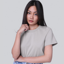 T-shirt Miss Mighty Silver Grey