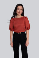 Bluzka Miss Ladylike Red Brown