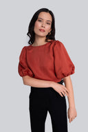 Bluzka Miss Ladylike Red Brown