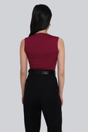 Top Miss Daring Wine Red