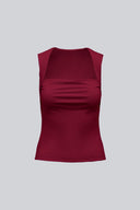 Top Miss Daring Wine Red