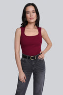Top Miss Posh Wine Red