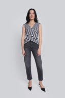 Top Miss Striped Black Stripes