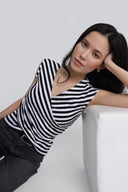 Top Miss Striped Black Stripes