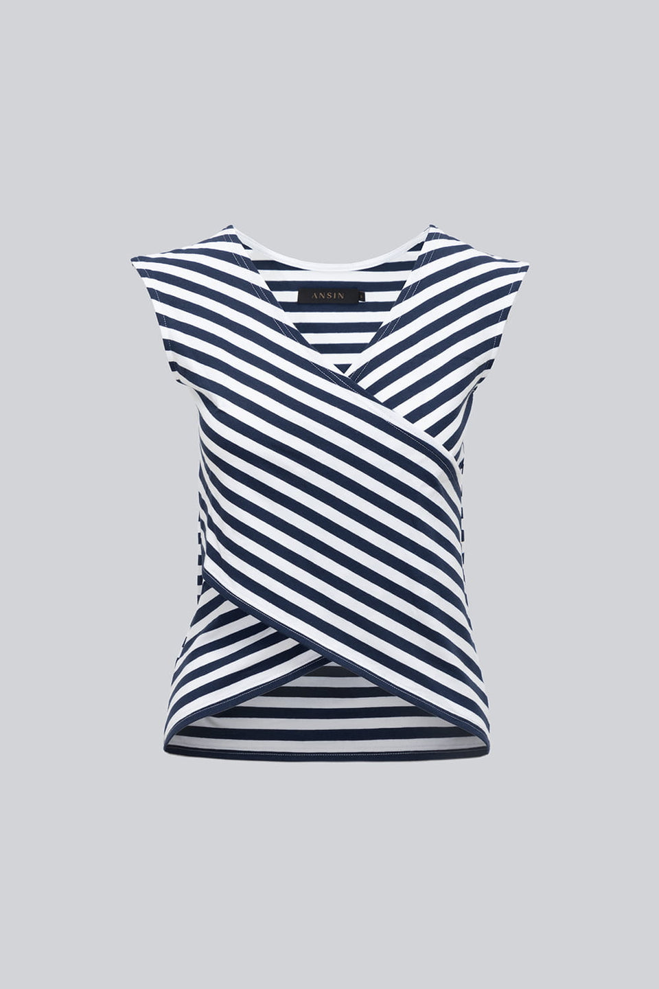 Top Miss Striped Navy Stripes