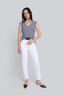 Top Miss Striped Navy Stripes