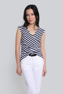 Top Miss Striped Navy Stripes