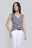 Top Miss Striped Navy Stripes