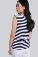 Top Miss Striped Navy Stripes