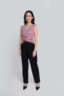 Top Miss Striped Red Stripes