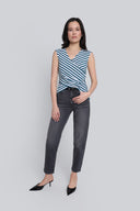 Top Miss Striped Dark Sea Stripes