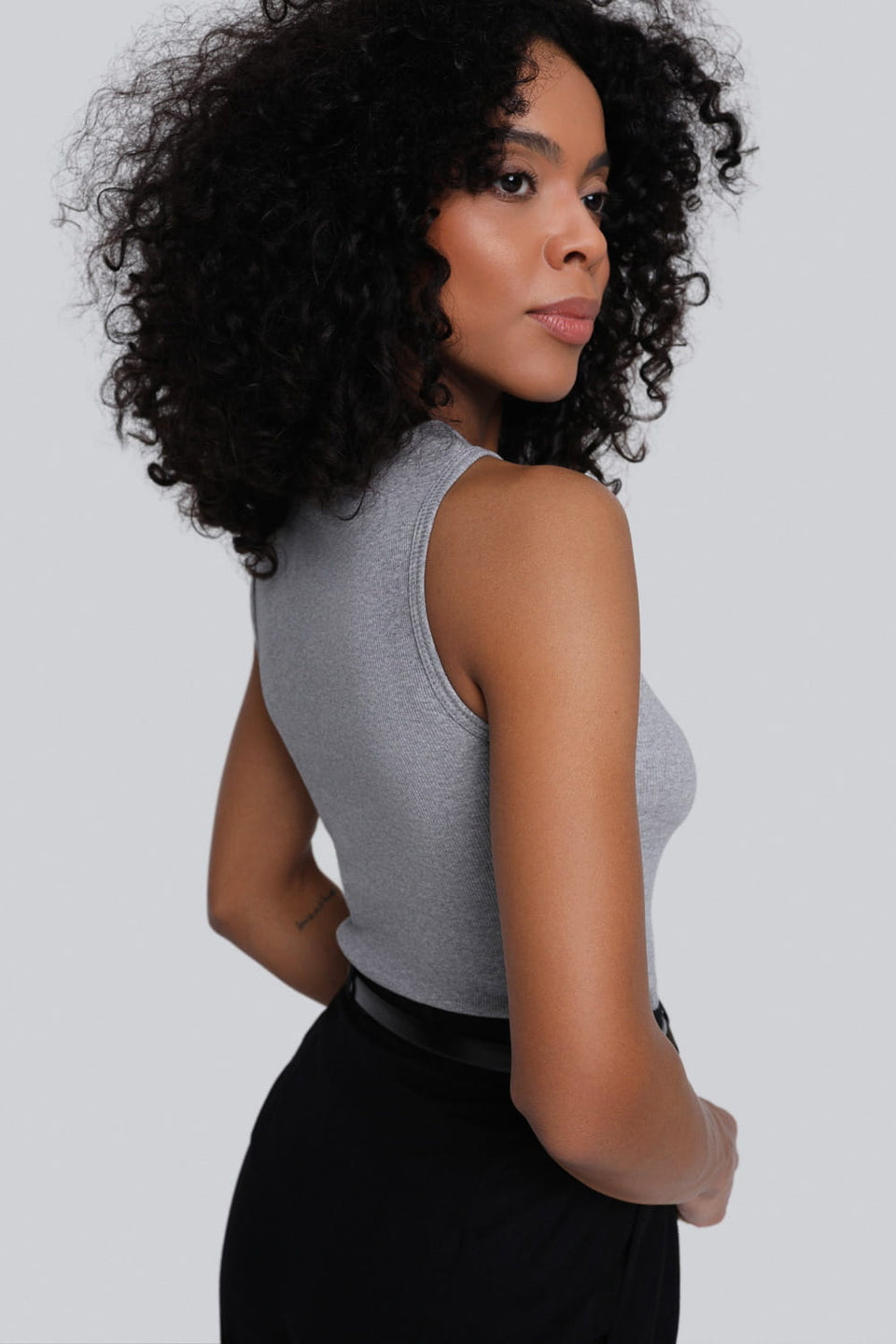 Top Miss Playful Melange Grey
