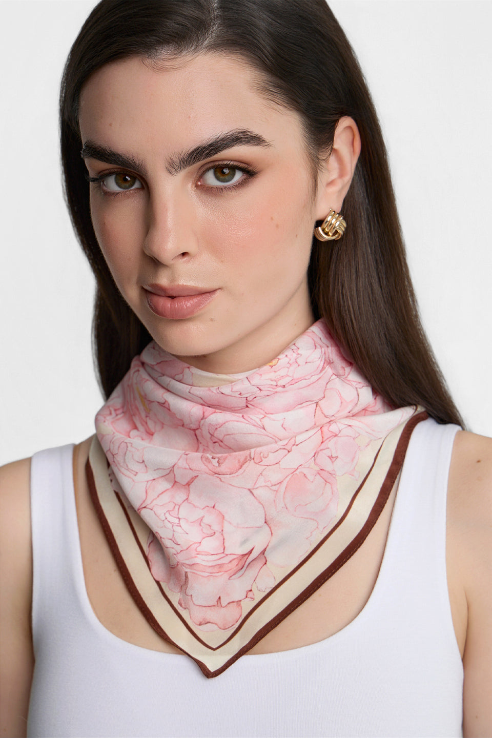Apaszka Miss Aquarelia Light Pink