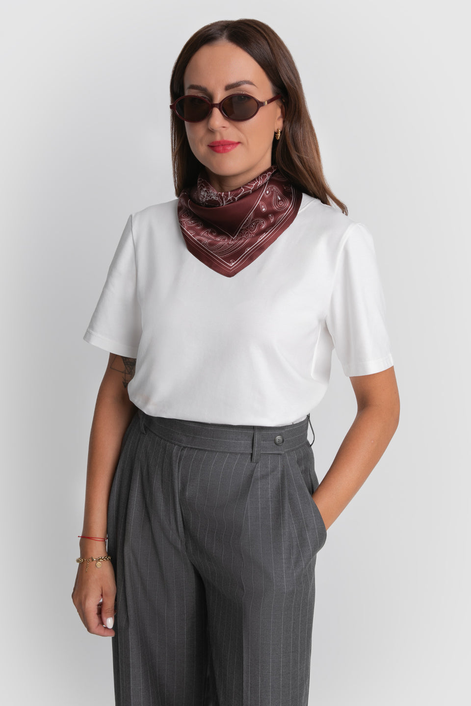 Apaszka Silky Wind Burgundy