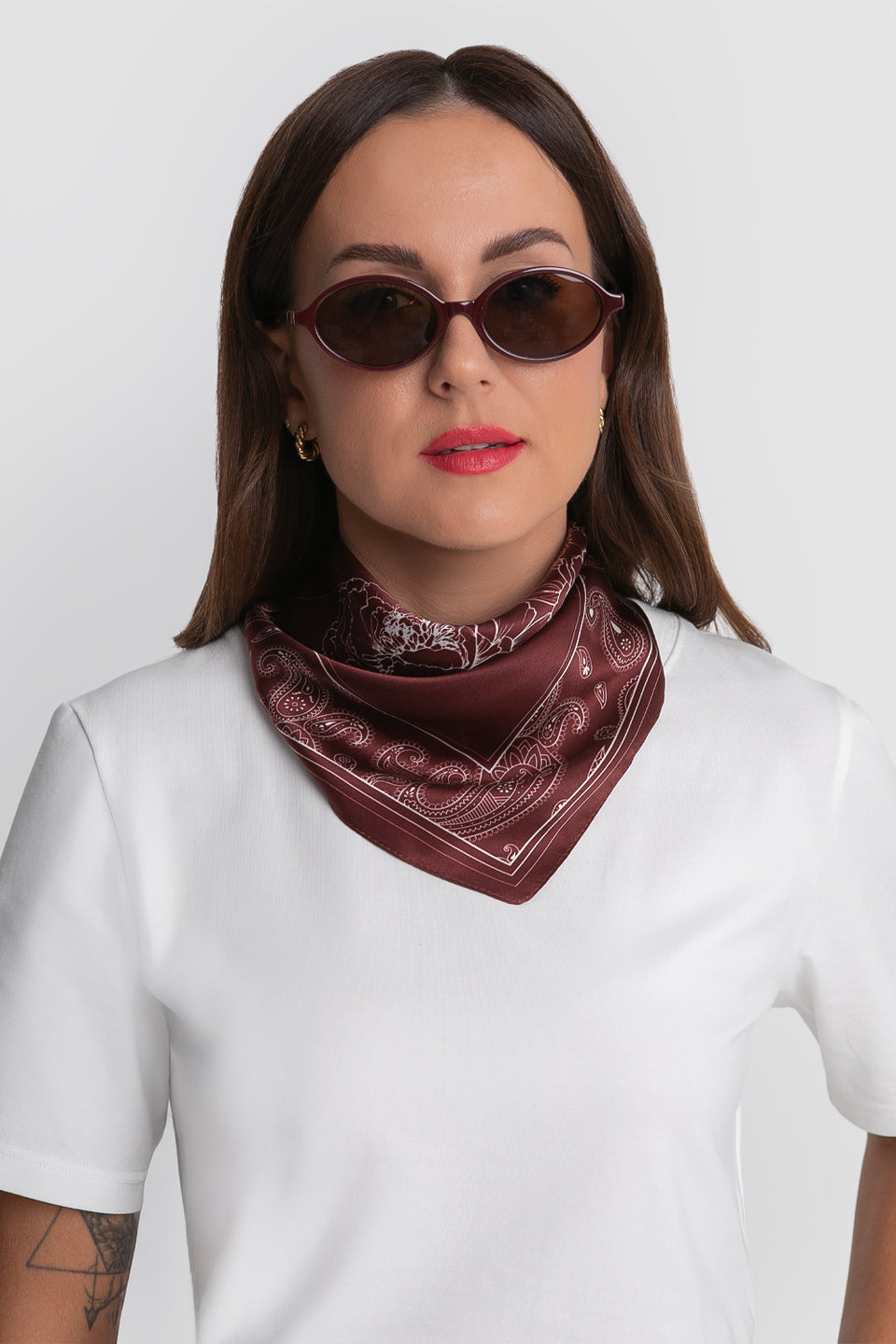 Apaszka Silky Wind Burgundy