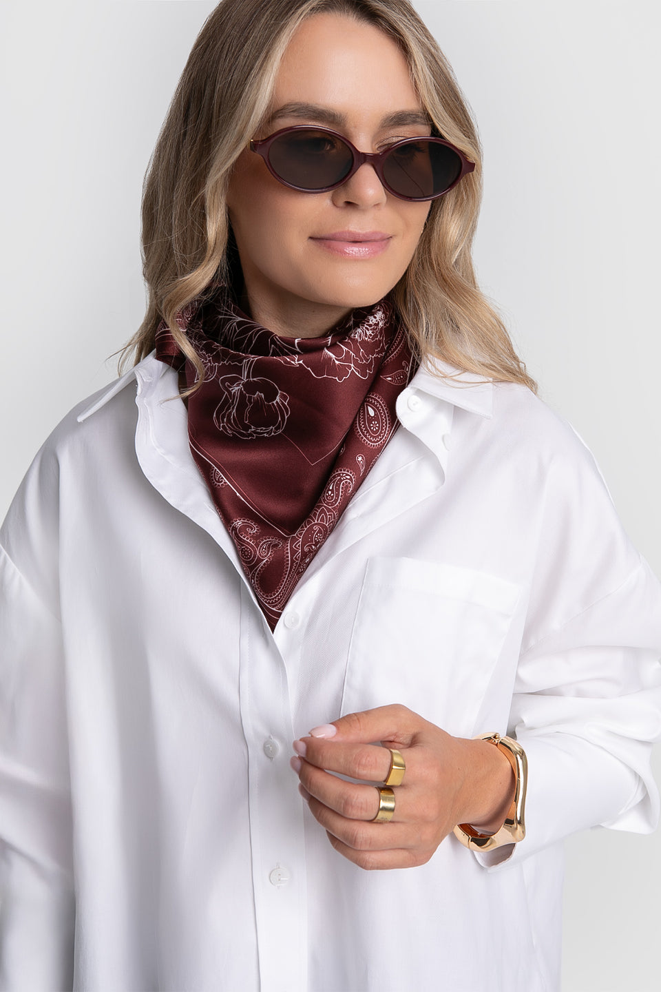 Apaszka Silky Wind Burgundy