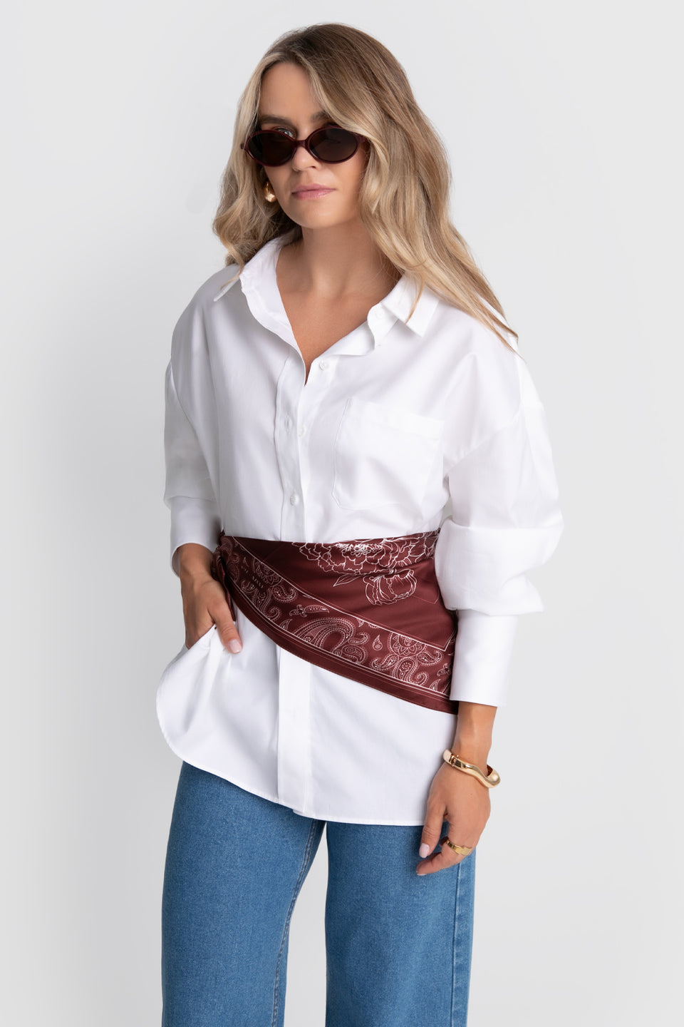 Apaszka Silky Wind Burgundy