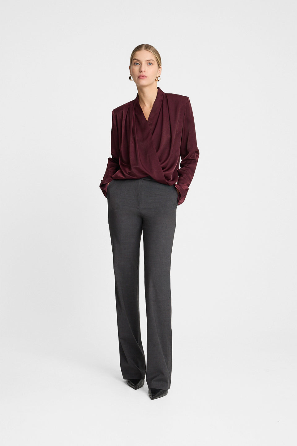 Miss Misty Burgundy Blouse