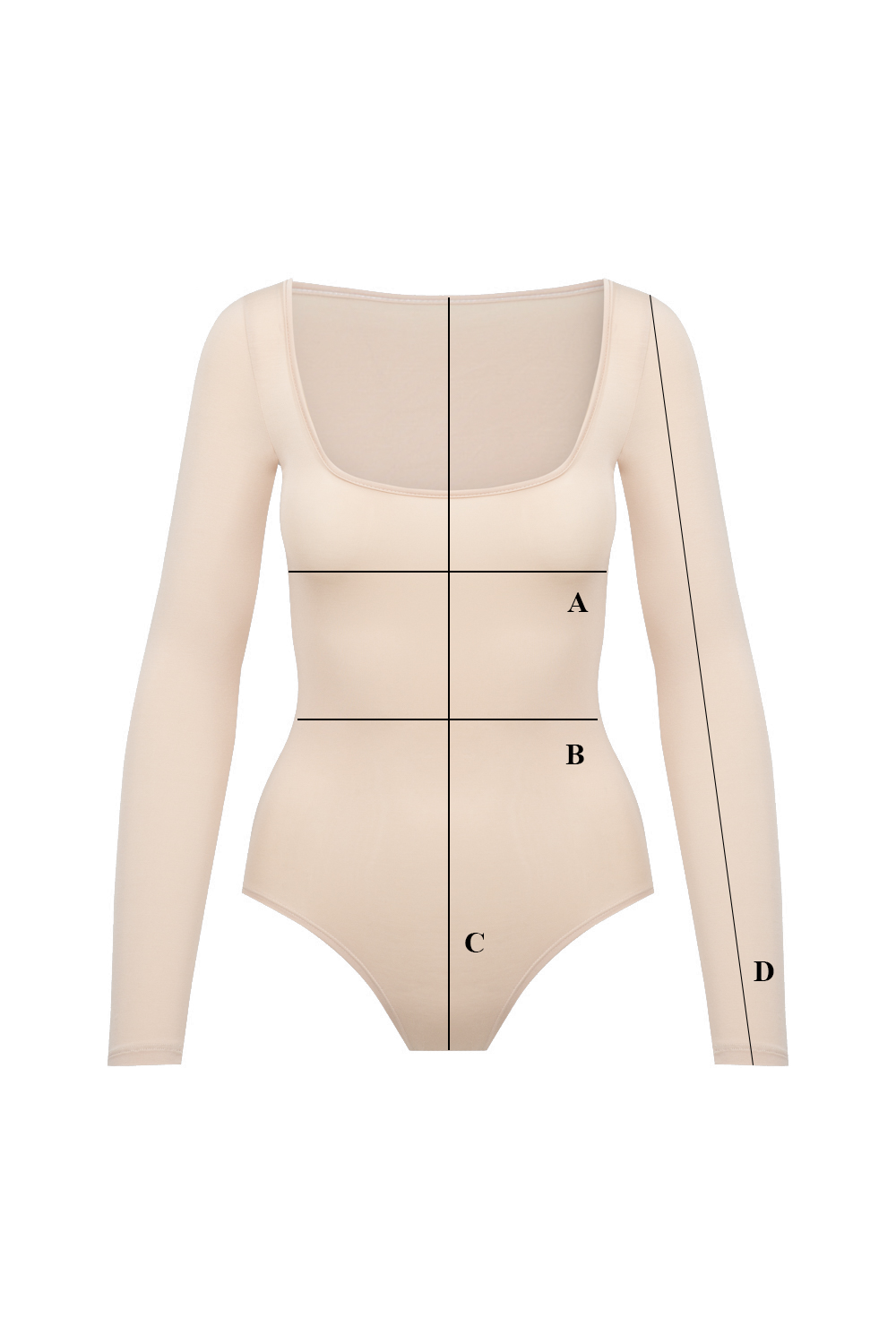 Body Miss Invisible Longsleeve U-neck Nude