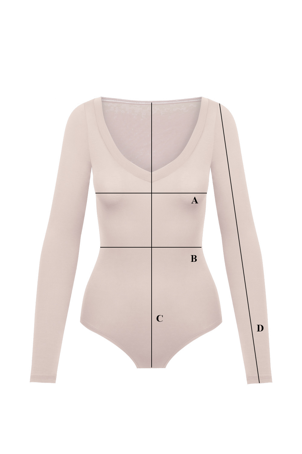 Body Miss Invisible Longsleeve V-neck Nude