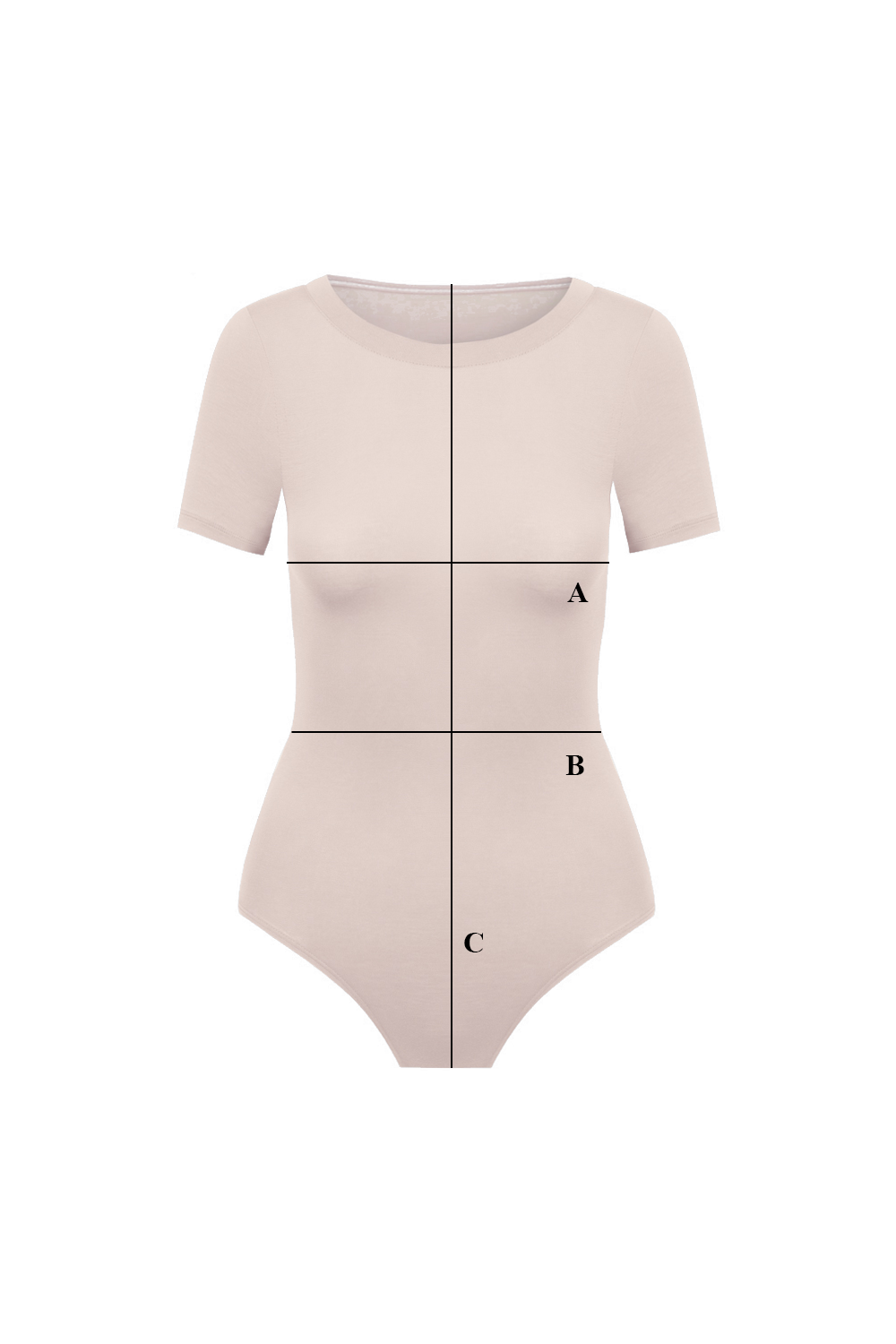 Body Miss Invisible Shortsleeve C-neck Nude