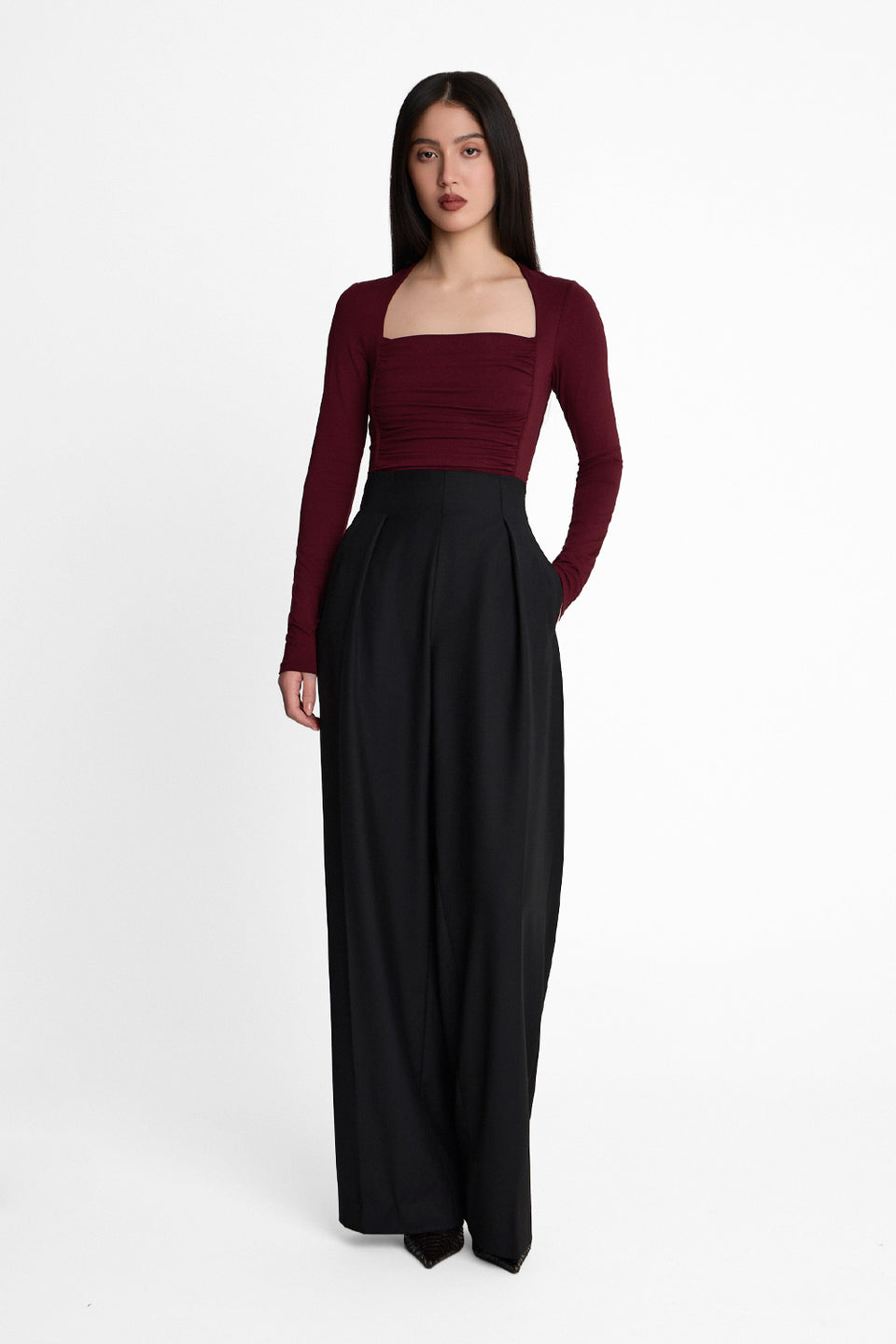 Miss Tide Burgundy Bodysuit