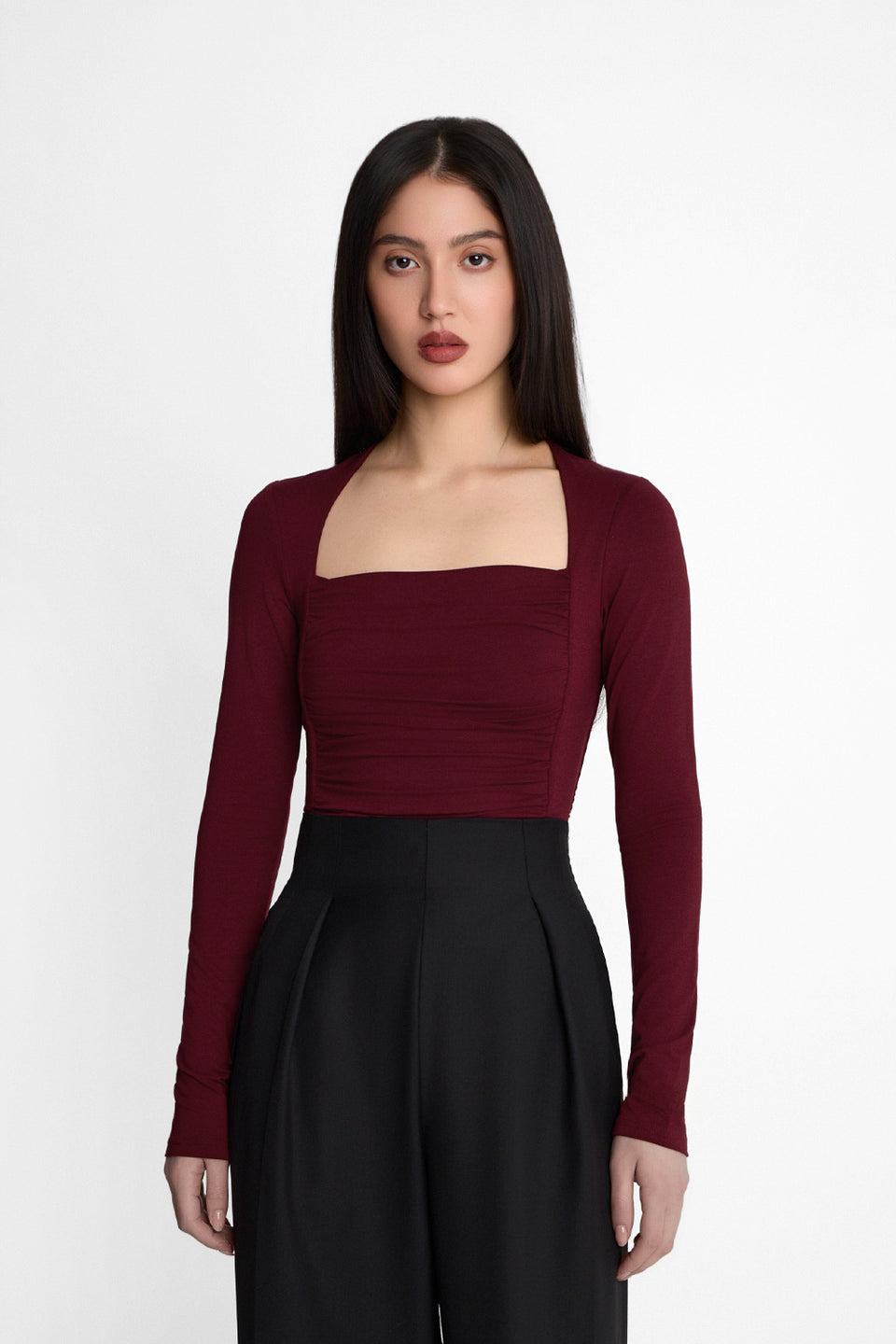Miss Tide Burgundy Bodysuit