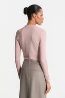 Miss Betty Dusty Pink Turtleneck