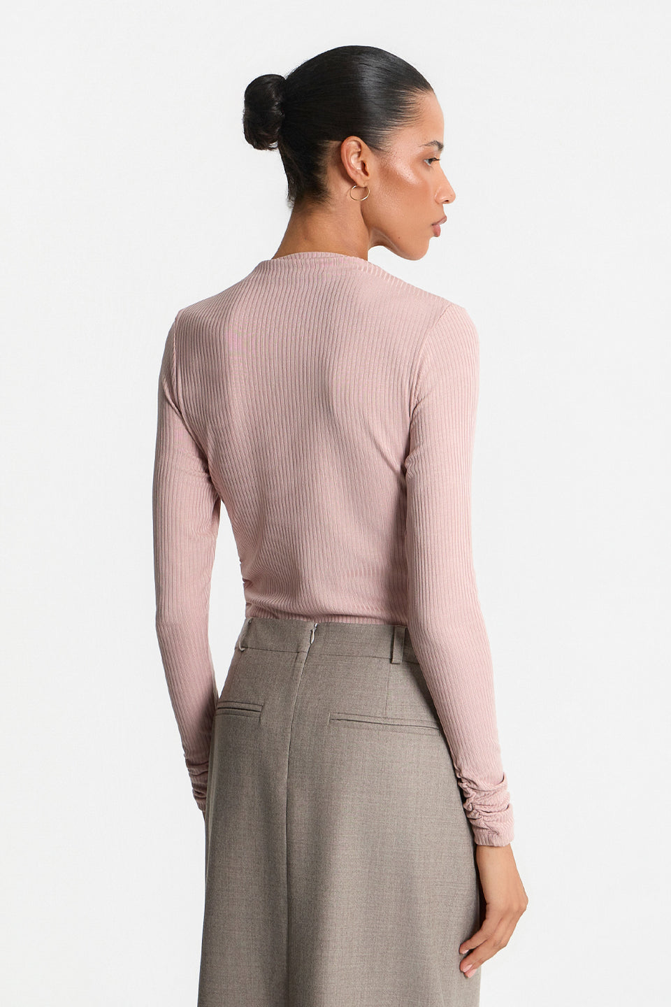 Miss Betty Dusty Pink Turtleneck