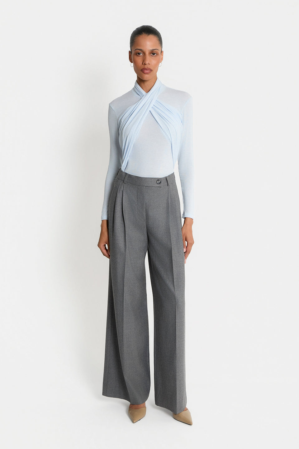 Miss Sharon Light Blue Turtleneck
