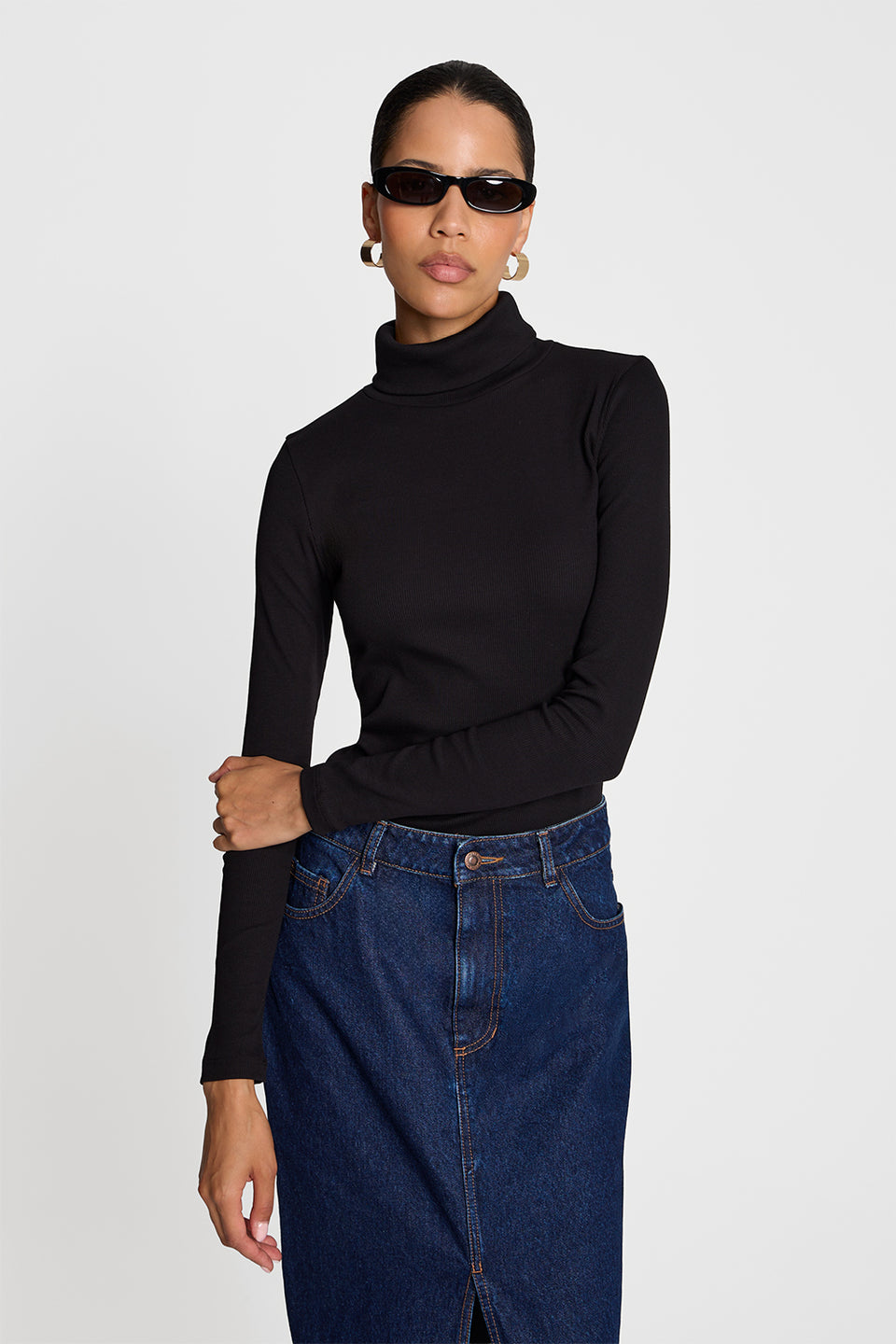 Miss Daily Black polo shirt