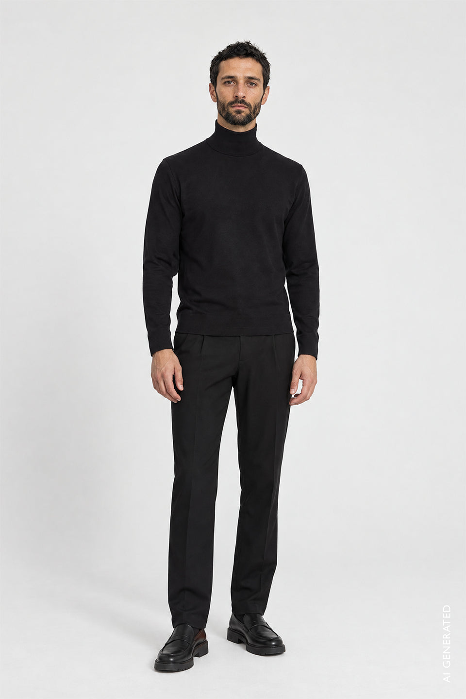 Mr Frame Black Turtleneck