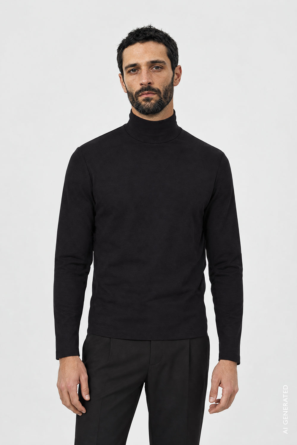 Mr Frame Black Turtleneck