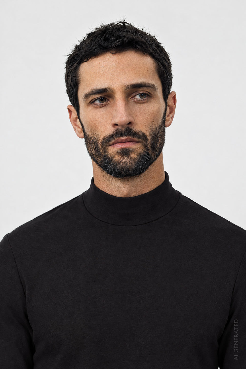 Mr Frame Black Turtleneck