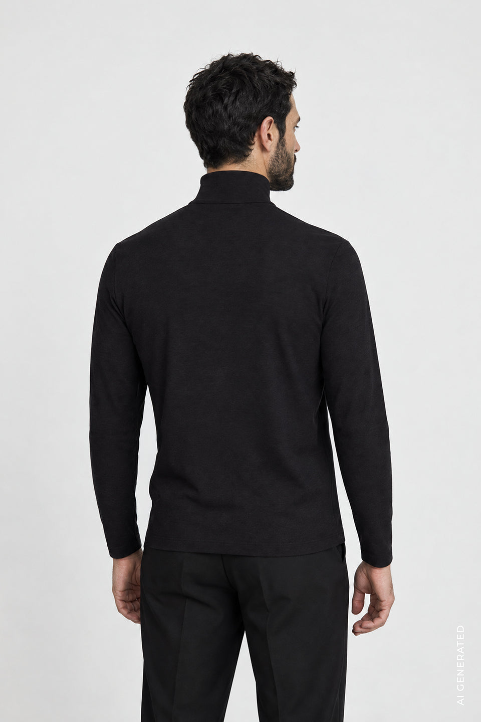 Mr Frame Black Turtleneck