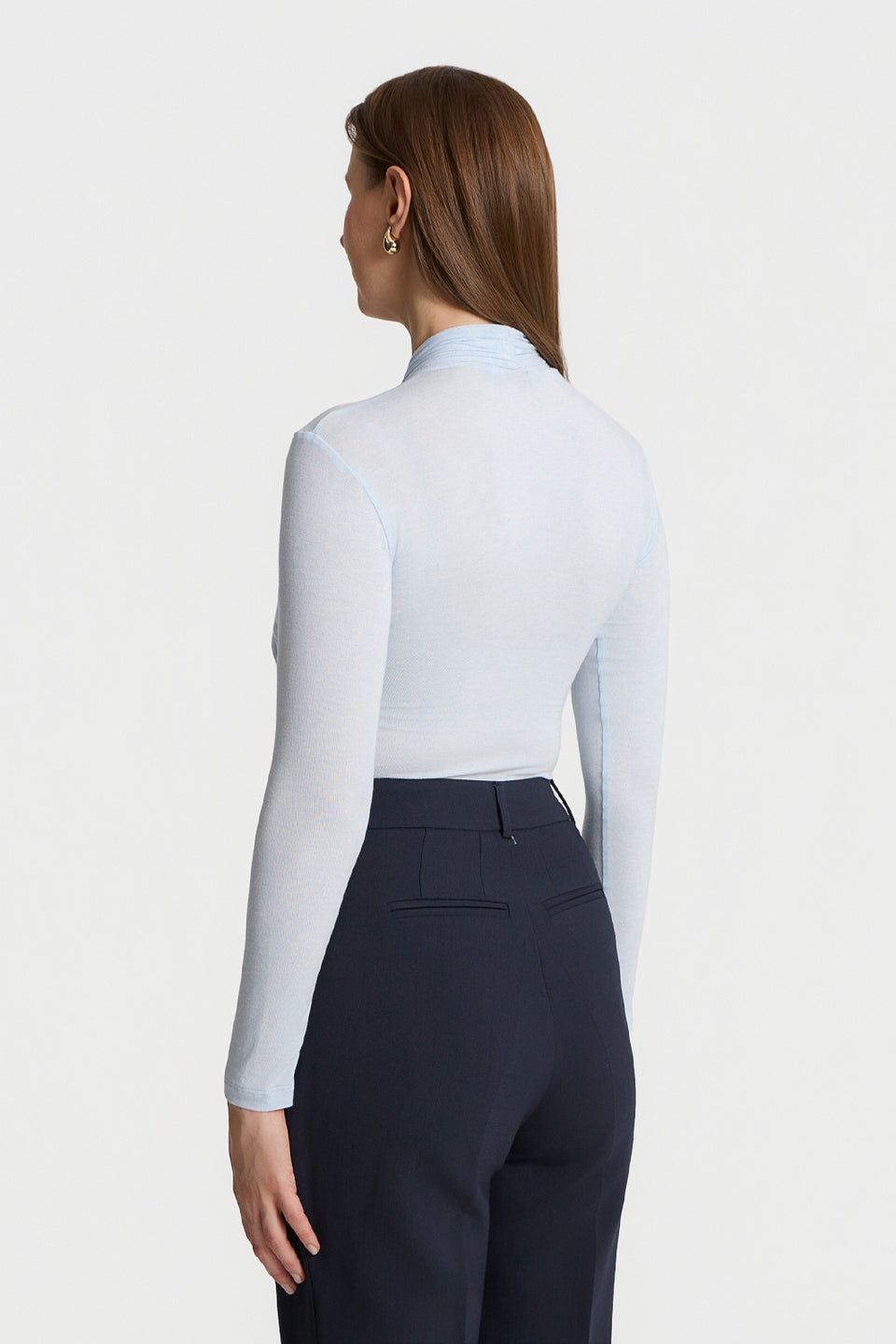 Miss Sharon Light Blue Turtleneck