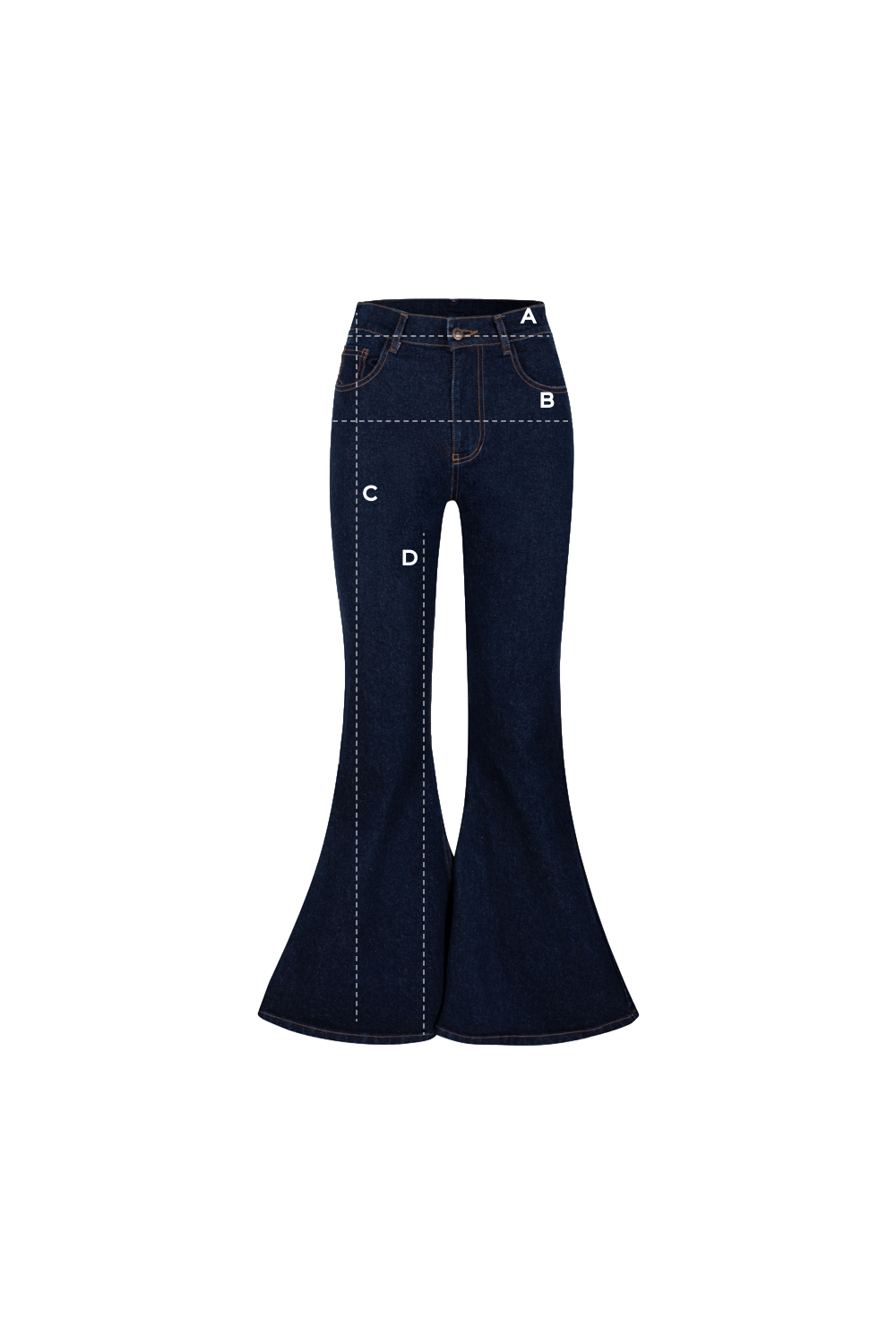 Jeansy Miss Super Flare Dark Navy