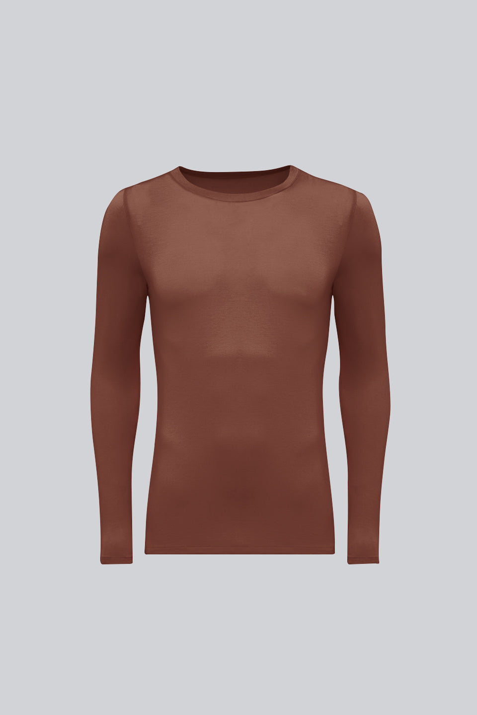Longsleeve Mr Invisible C-neck Chocolate
