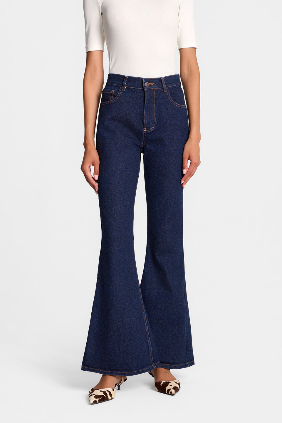 Jeansy Miss Super Flare Dark Navy