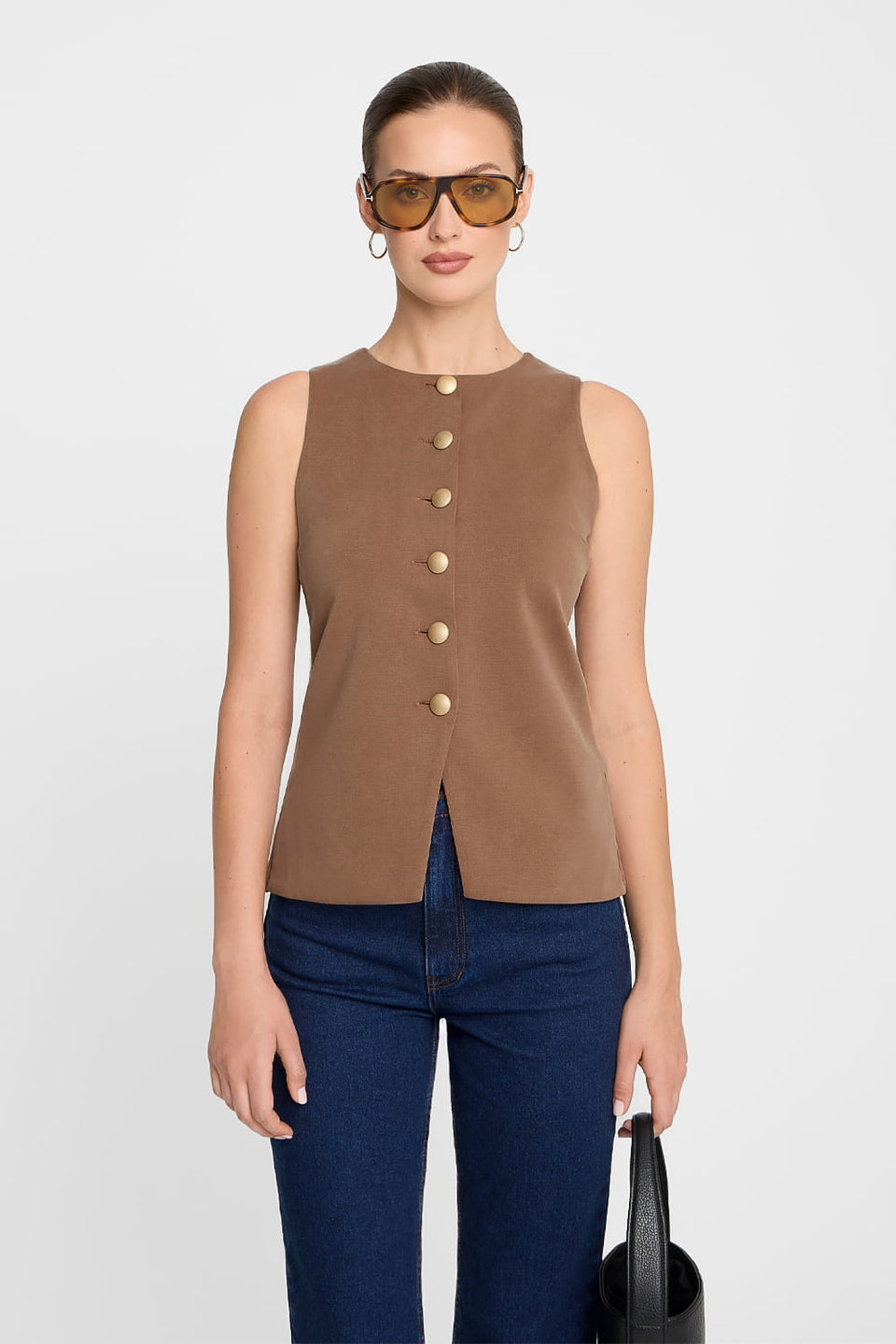 Miss Demure Mokka Vest
