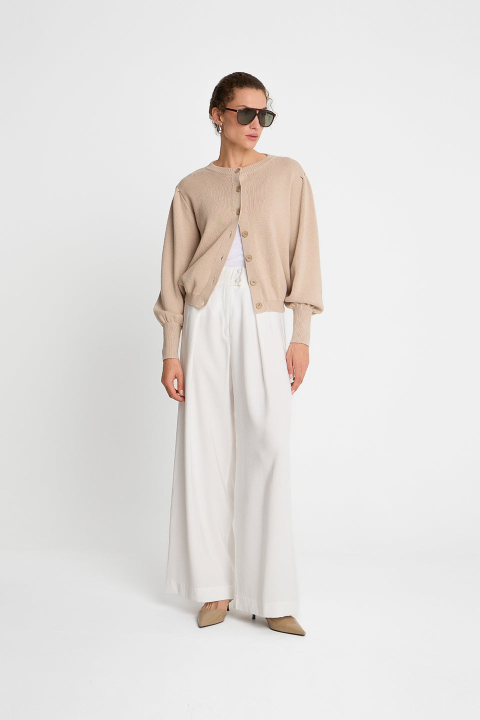 Miss Chic Beige Cardigan