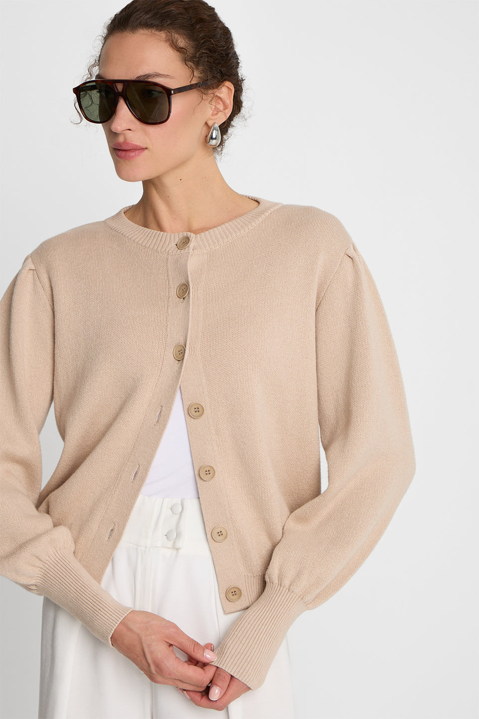 Miss Chic Beige Cardigan