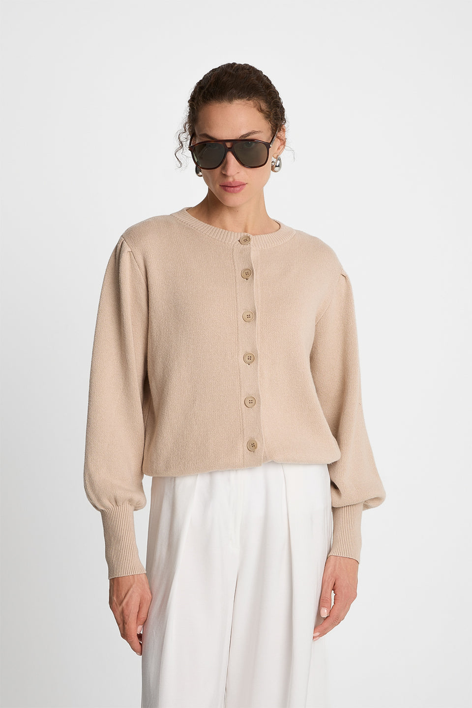 Miss Chic Beige Cardigan