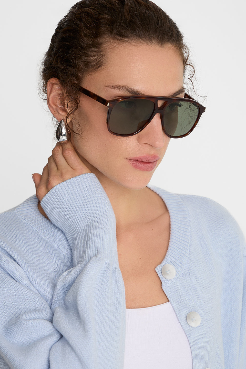 Miss Chic Light Blue Cardigan