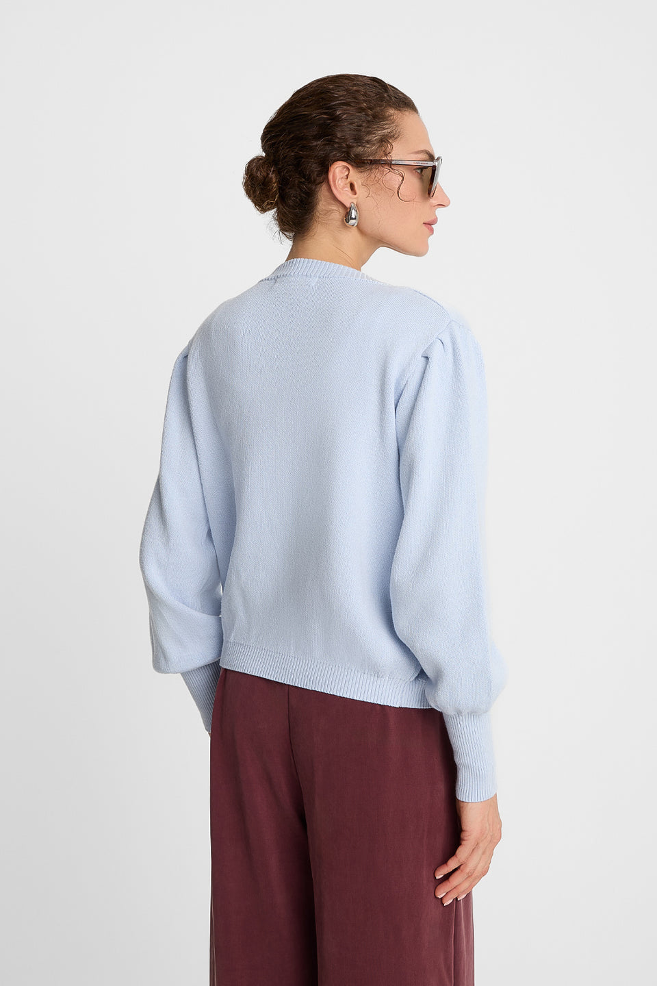 Miss Chic Light Blue Cardigan