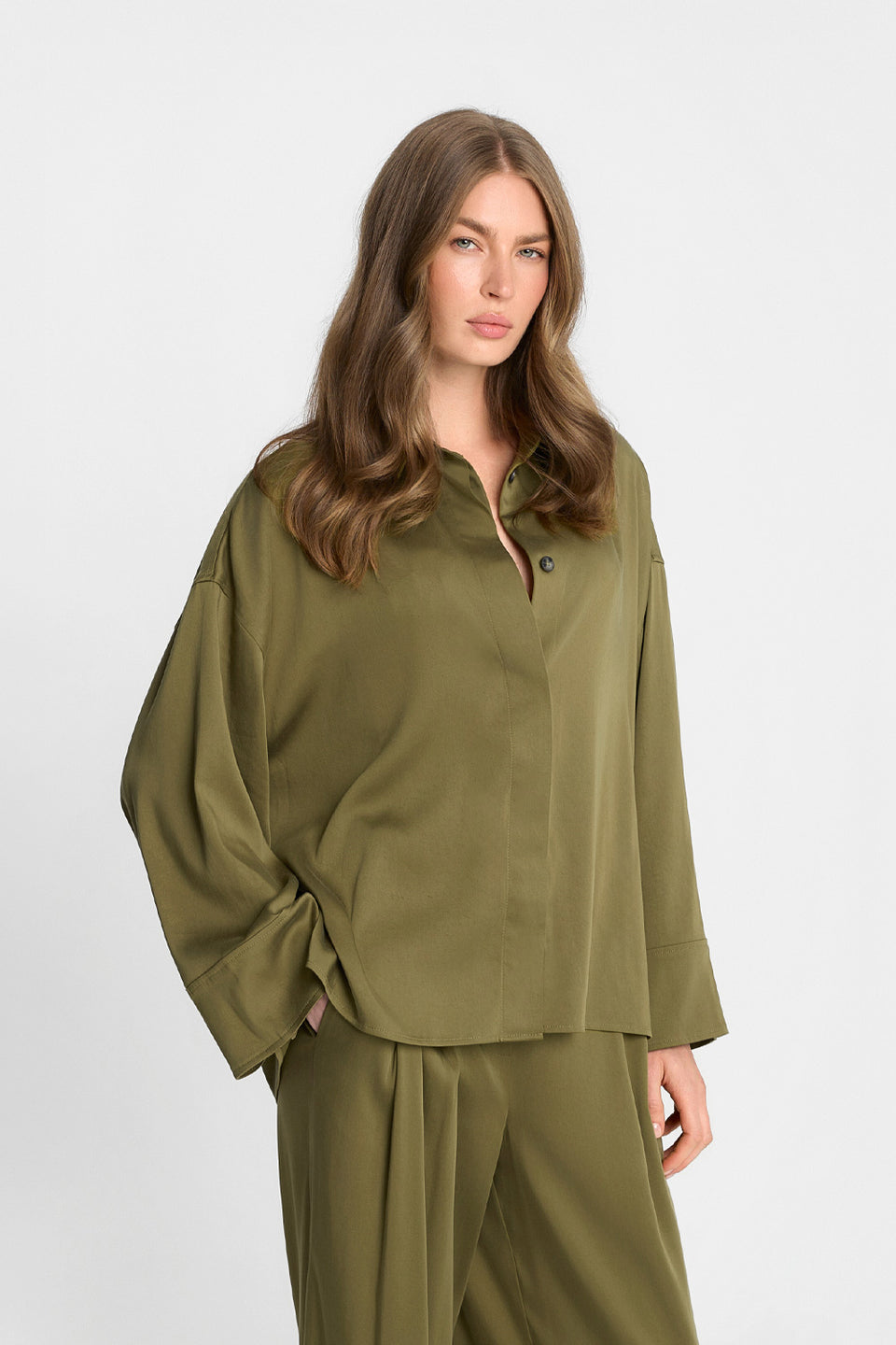 Miss Suri Olive Shirt