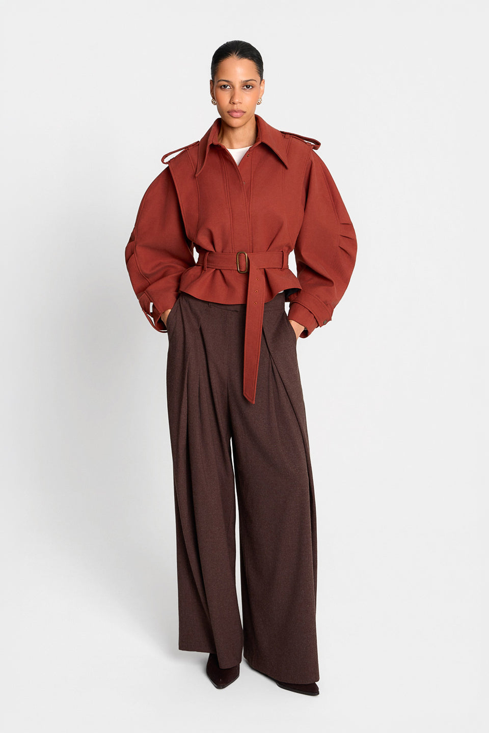 Miss Sheriff Red Brown Jacket
