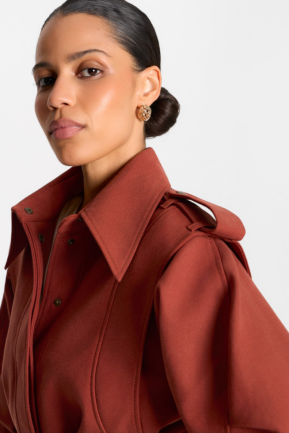 Miss Sheriff Red Brown Jacket