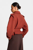 Miss Sheriff Red Brown Jacket